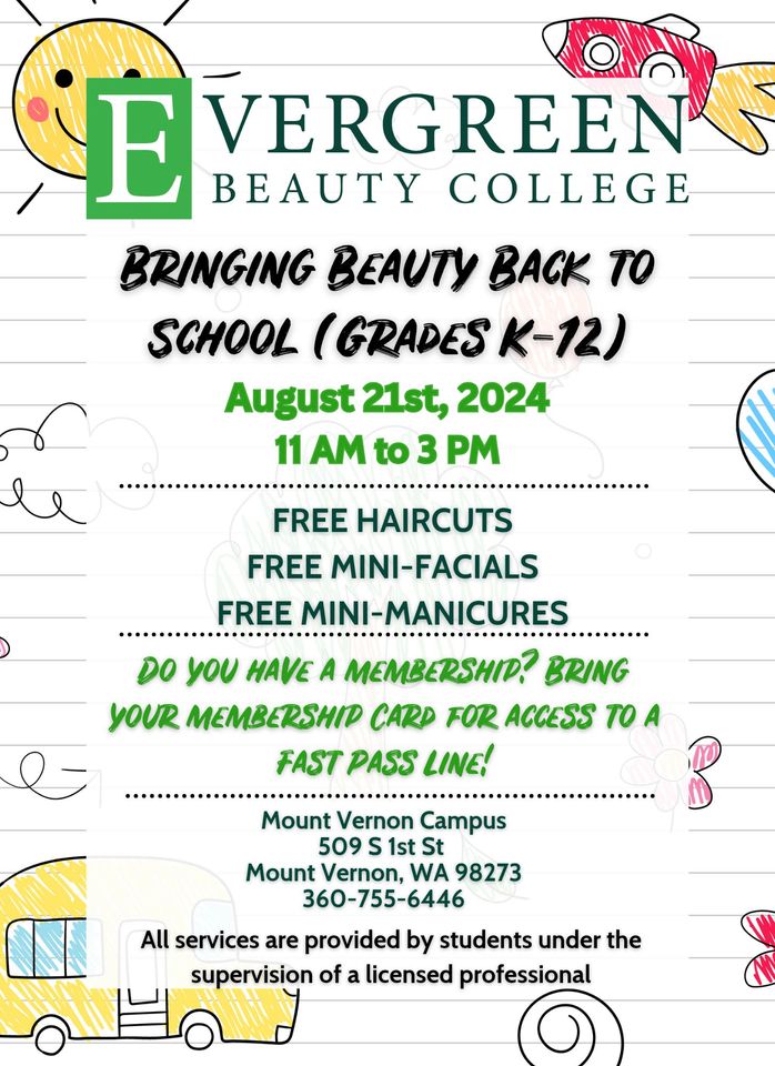 Back To School Evergreen Beauty College